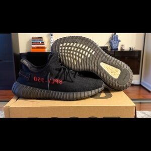 Yeezy Black and Red Sneakers